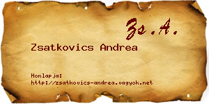 Zsatkovics Andrea névjegykártya