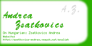 andrea zsatkovics business card